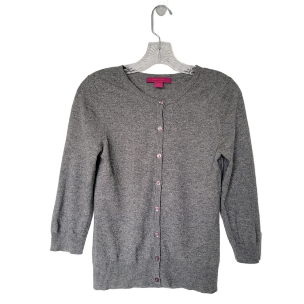 Cashere Cache Old Money Quite Luxury Parisian Gray Small Women's Sweater